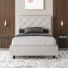 Lit double rembourré 140x200 avec rangement moderne Priya F Choix