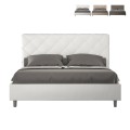 Lit double 170x200 avec rangement moderne rembourré Priya M3 Promotion