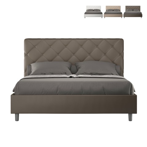 Lit double avec rangement 170x210 rembourré moderne Priya M4 Promotion