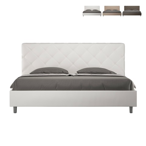 Lit king-size 180x200 avec rangement rembourré Priya K Promotion
