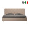 Lit king-size 180x200 avec rangement rembourré Priya K 