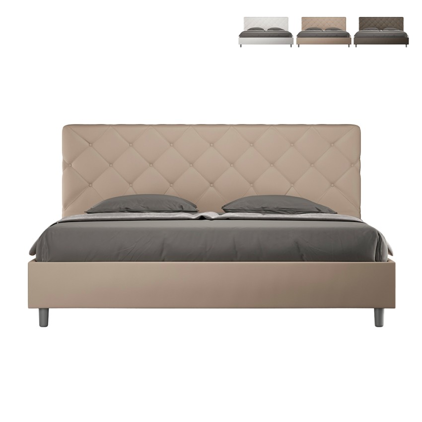 Lit king-size 180x200 avec rangement rembourré Priya K Prix Lit king-size 180x200 avec rangement rembourré Priya K Prix
