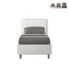 Lit simple avec coffre 80x190 coussin tête de lit rembourré Antea S Catalogue