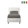 Lit simple avec coffre 80x190 coussin tête de lit rembourré Antea S Modèle