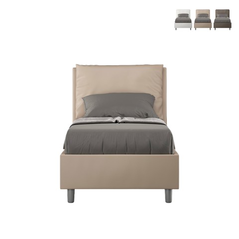 Antea S lit simple avec meuble de rangement 80x190 tête de lit rembourrée coussin Promotion