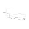 Lit simple avec coffre 80x190 coussin tête de lit rembourré Antea S 