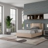 Lit avec rangement 120x190 cm avec tête de lit rembourrée Antea P Réductions