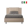 Lit avec rangement 120x190 cm avec tête de lit rembourrée Antea P Offre