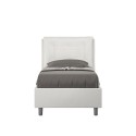 Lit simple 80x190 avec rangement et tête de lit rembourrée Annalisa S Remises