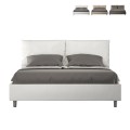 Lit double avec rangement 160x190 tête de lit coussins Antea M Promotion