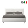 Lit double avec rangement 160x190 tête de lit coussins Antea M Offre