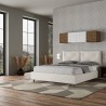 Lit double avec rangement 160x190 tête de lit coussins Appia M 