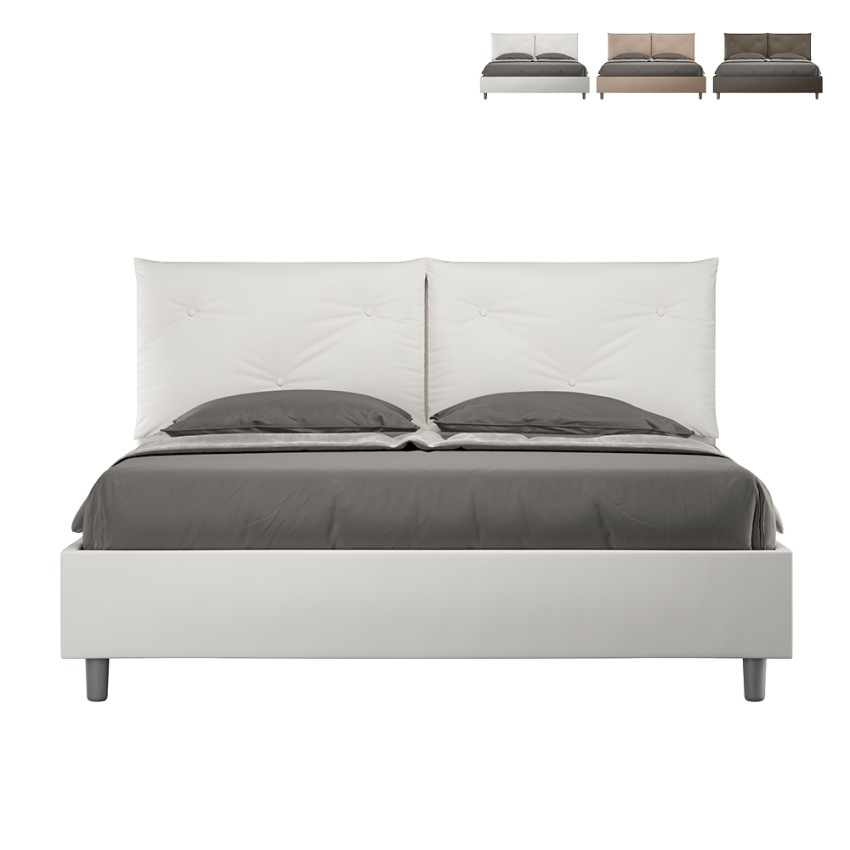Lit double avec rangement 160x200 tête de lit coussins Appia M1 Prix Lit double avec rangement 160x200 tête de lit coussins Appia M1 Prix