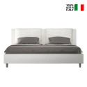 Lit double 180x200 king size avec rangement rembourré Antea K 