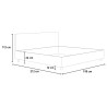 Lit double 180x200 king size avec rangement rembourré Antea K 