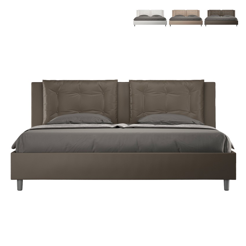 Lit double avec rangement 180x200 king size rembourré Annalisa K Prix