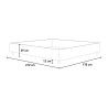 Lit double avec sommier coffre 160x200 Azelia M1 