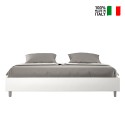 Lit double avec rangement 180x200 sommier king size Azelia K 