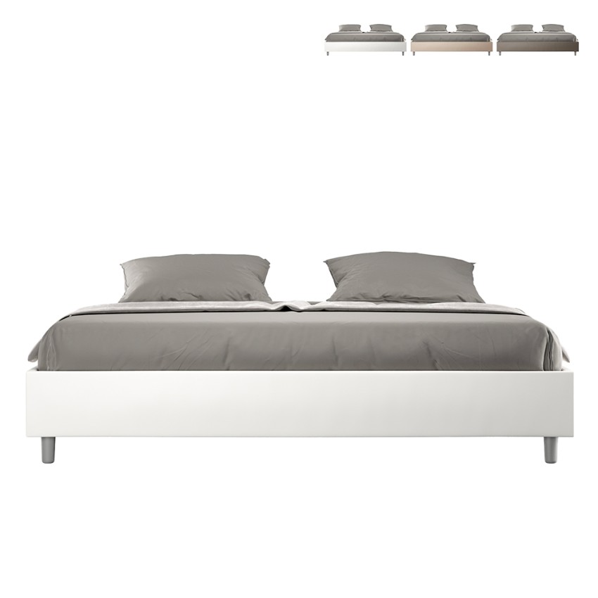 Lit double avec rangement 180x200 sommier king size Azelia K Prix