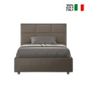 Lit une place et demi 120x190 avec rangement design Mika P 