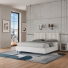 Lit double avec rangement 160x190cm en bois avec coussins Egos Annalisa 