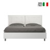 Lit double avec rangement 160x190cm en bois avec coussins Egos Annalisa 