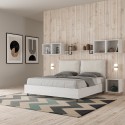 Lit coffre double en bois 160x190 cm avec coussins Egos Antea 