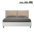 Lit coffre double en bois 160x190 cm avec coussins Egos Antea Promotion