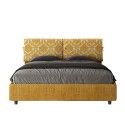 Lit double avec rangement 160x190 tissu Mados Giada Agata 