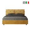 Lit double avec rangement 160x190 tissu Mados Giada Agata 