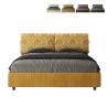 Lit double avec rangement 160x190 tissu Mados Giada Agata 