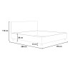 Lit-coffre double en tissu conteneur de rangement  160x190 Mados Giada Aragona 