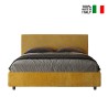 Lit-coffre double en tissu 160x190 conteneur de rangement moderne Arla Norris Era Offre