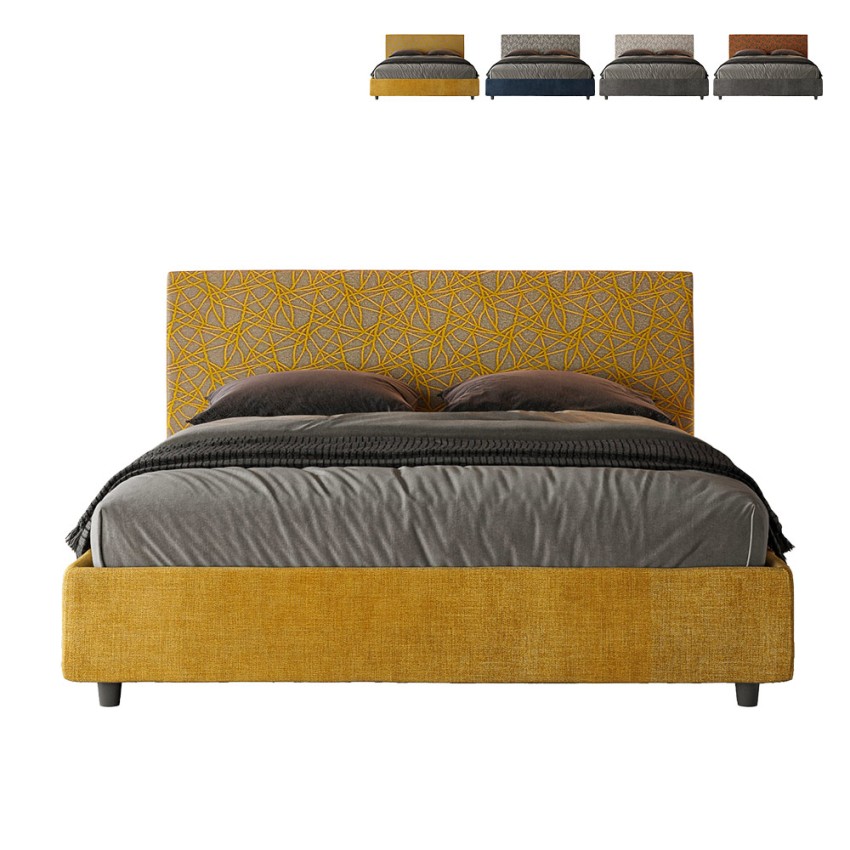 Lit-coffre double en tissu 160x190 conteneur de rangement moderne Arla Norris Era Promotion Lit-coffre double en tissu 160x190 conteneur de rangement moderne Arla Norris Era Promotion