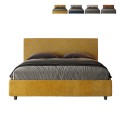 Lit-coffre double en tissu 160x190 conteneur de rangement moderne Arla Norris Era Promotion