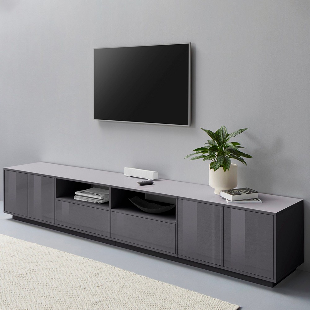 Meuble TV salon design moderne 260cm Breid Report