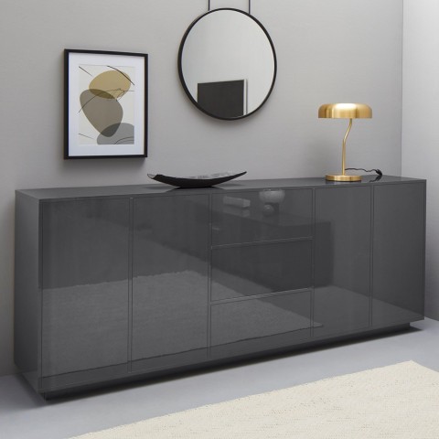 Buffet de cuisine 220cm meuble de salon design moderne Lonja Report
