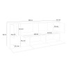 Buffet de salon 200cm buffet de cuisine blanc design Lopar Caractéristiques