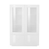Buffet haut avec vitrine 100cm salon design moderne blanc Syfe