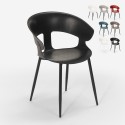 Chaise design moderne en métal polypropylène pour cuisine bar restaurant Evelyn Caractéristiques