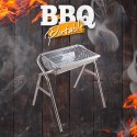 Barbecue au charbon de bois pliant portable en acier jardin camping Oak Remises
