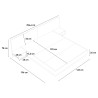 Lit double coffre ouvrant 160x190cm avec tables de chevet  Schwaz 