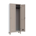 Casier vestiaire en métal 2 compartiments bureau gymnase Stylo Promotion