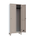 Casier vestiaire en métal 2 compartiments bureau gymnase Stylo Promotion