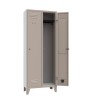 Casier vestiaire en métal 2 compartiments bureau gymnase Stylo Promotion