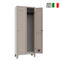 Casier vestiaire en métal 2 compartiments bureau gymnase Stylo Vente