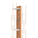 Bibliothèque colonne verticale h150cm bois 10 étagères Zia Veronica MH 