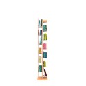 Bibliothèque colonne verticale h150cm bois 10 étagères Zia Veronica MH Dimensions