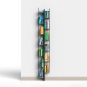 Bibliothèque murale verticale h195cm en bois 13 étagères Zia Veronica WH Prix