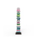 Étagère colonne verticale h150cm bois 10 étagères Zia Ortensia MH Dimensions